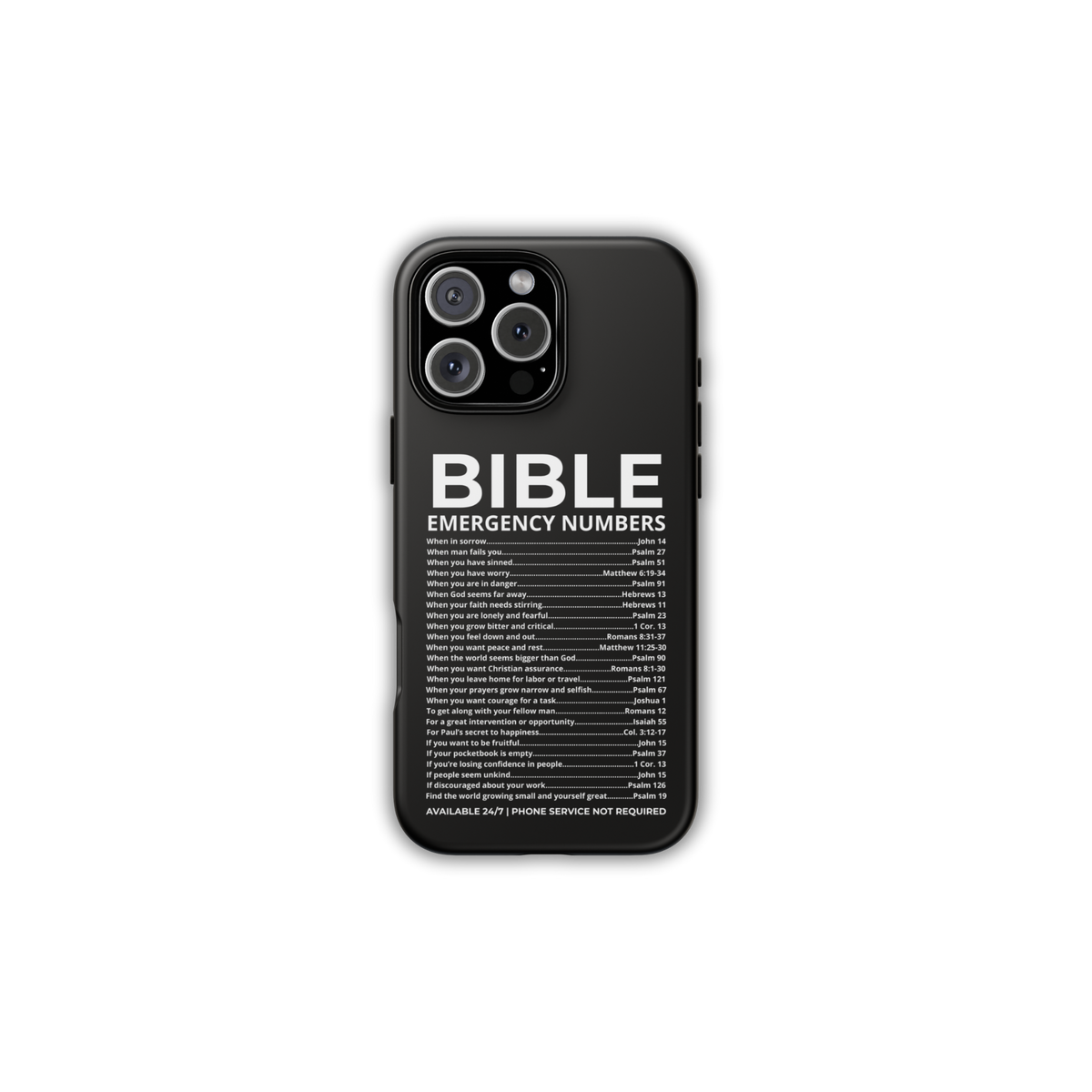 Bible Emergency Numbers - Phone Case