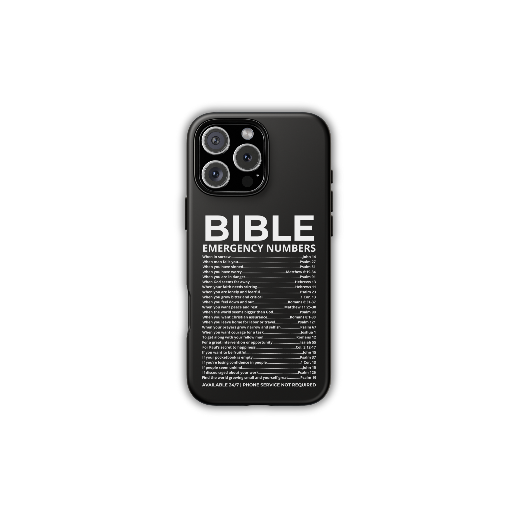 Bible Emergency Numbers - Phone Case