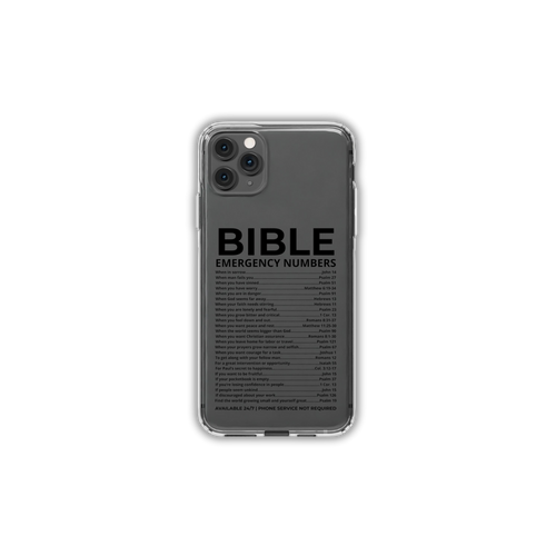 Bible Emergency Numbers - Clear Case