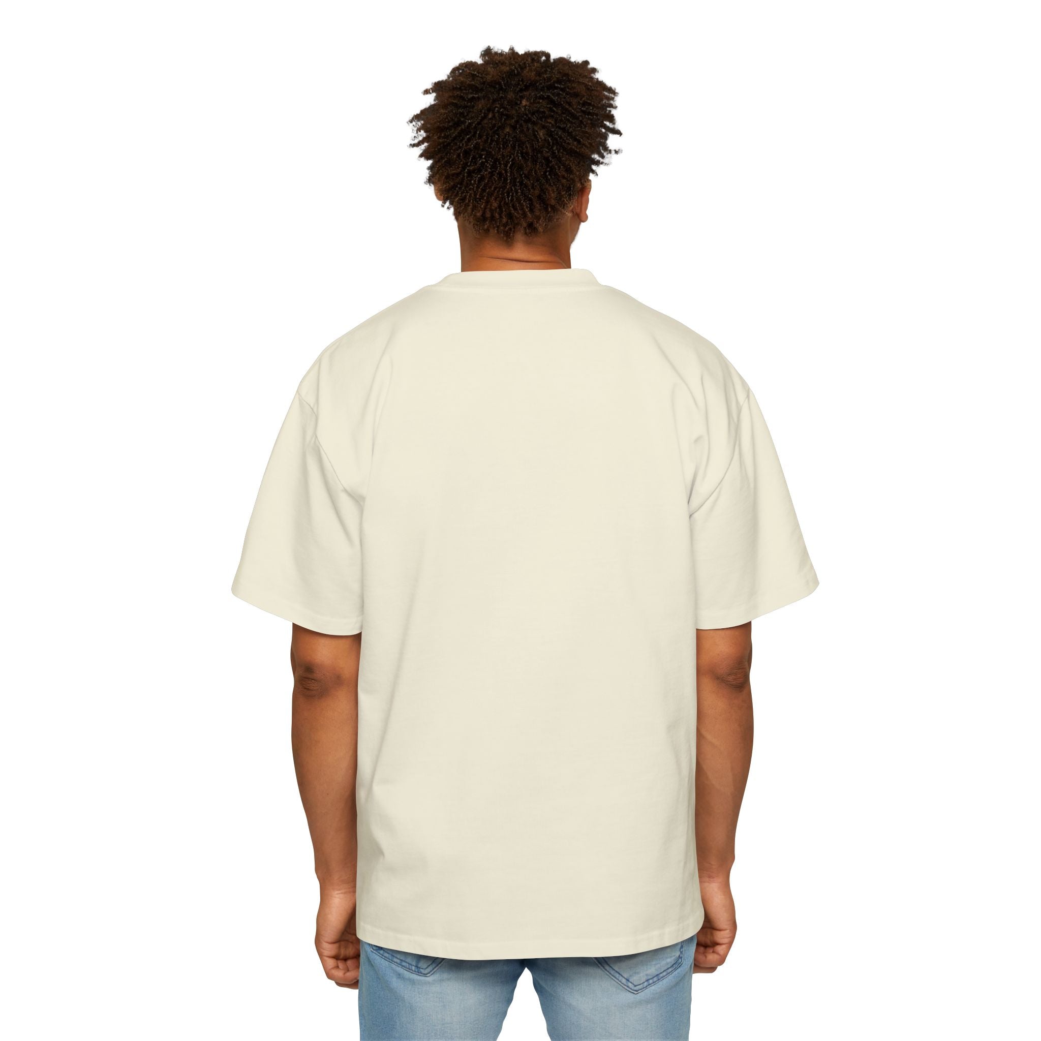 BRUSHSTROKE WHITE CROSS – OVERSIZED TEE