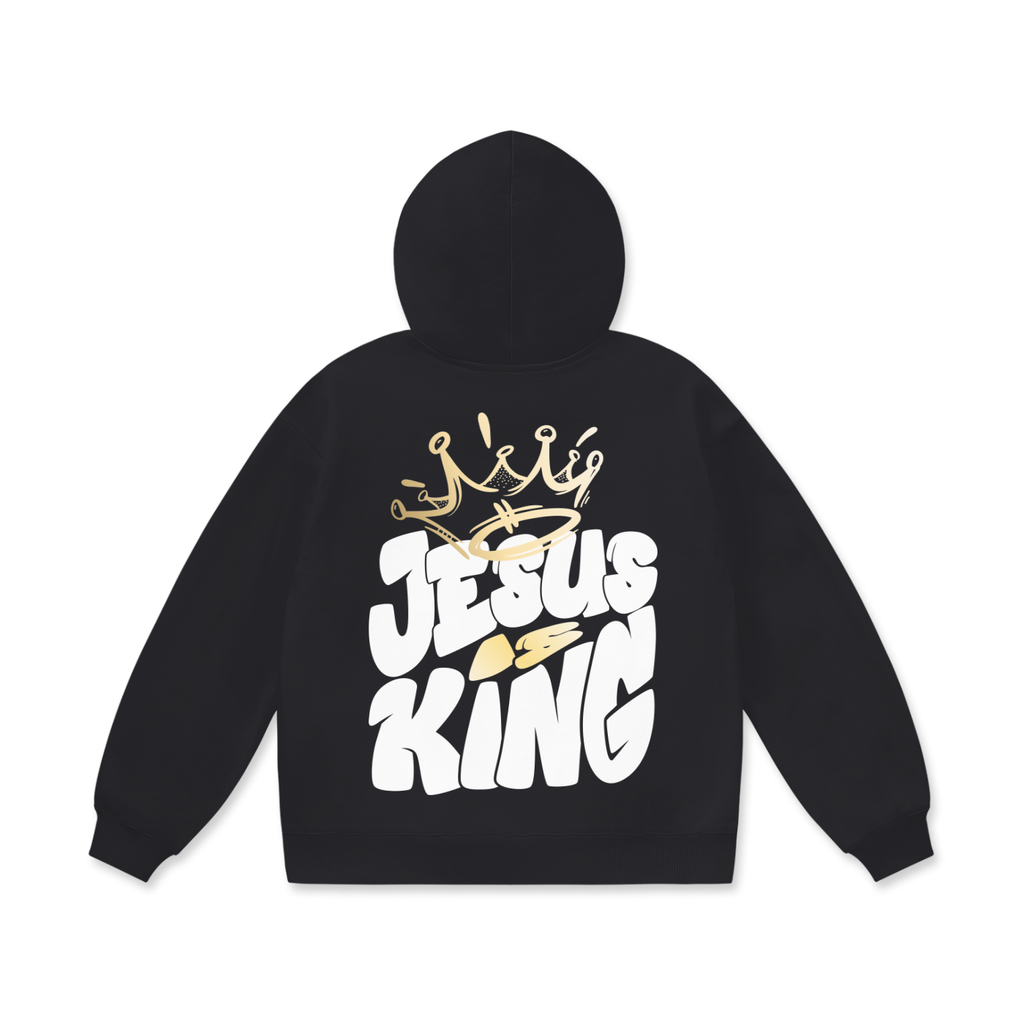 Jesus Is King - Black Oversized Hoodie