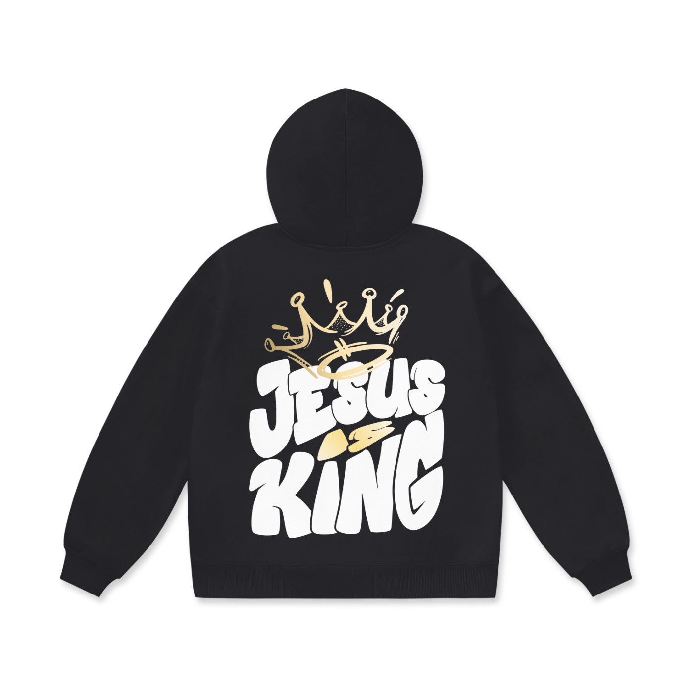 Jesus Is King - Black Oversized Hoodie