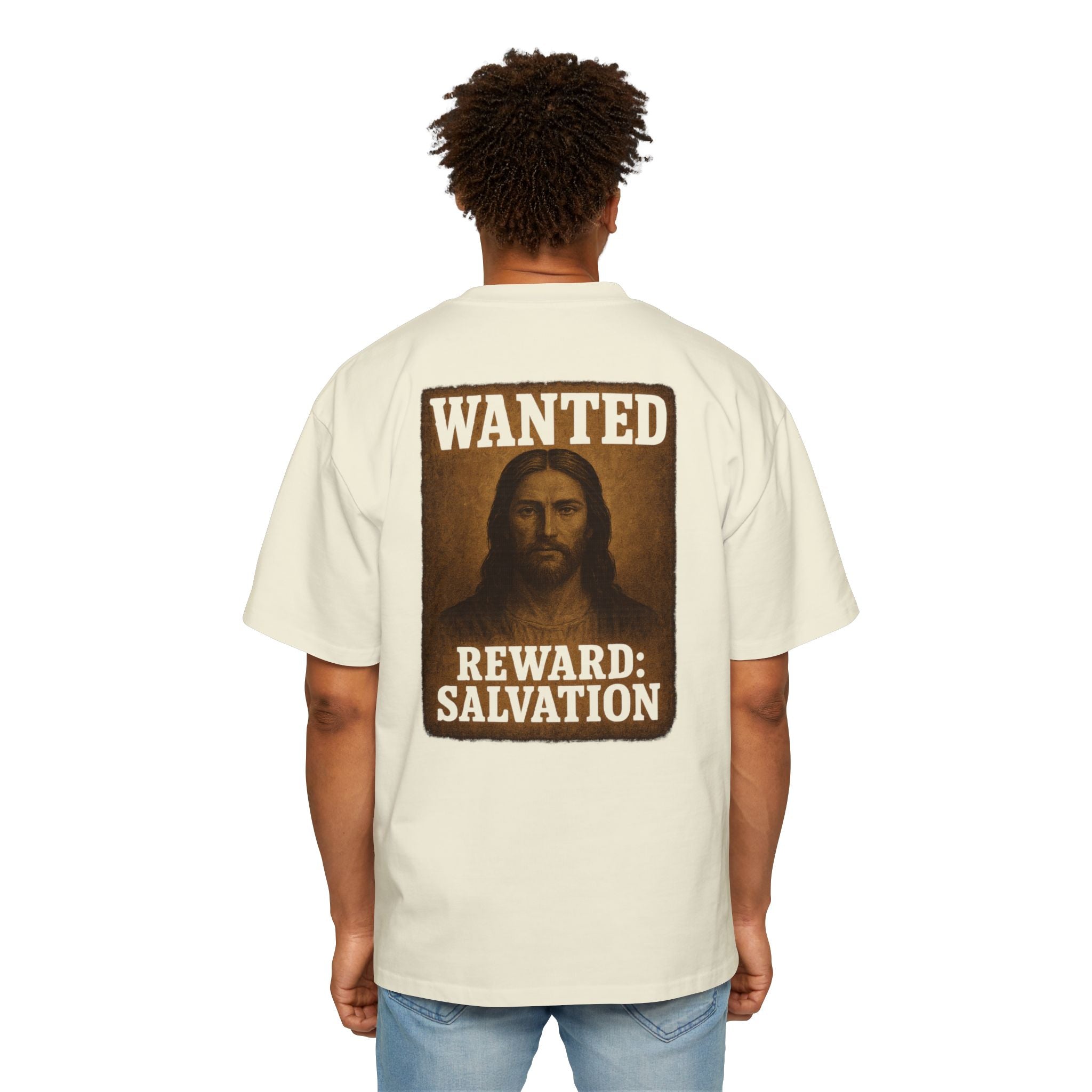JESUS IS WANTED - OVERSIZED TEE