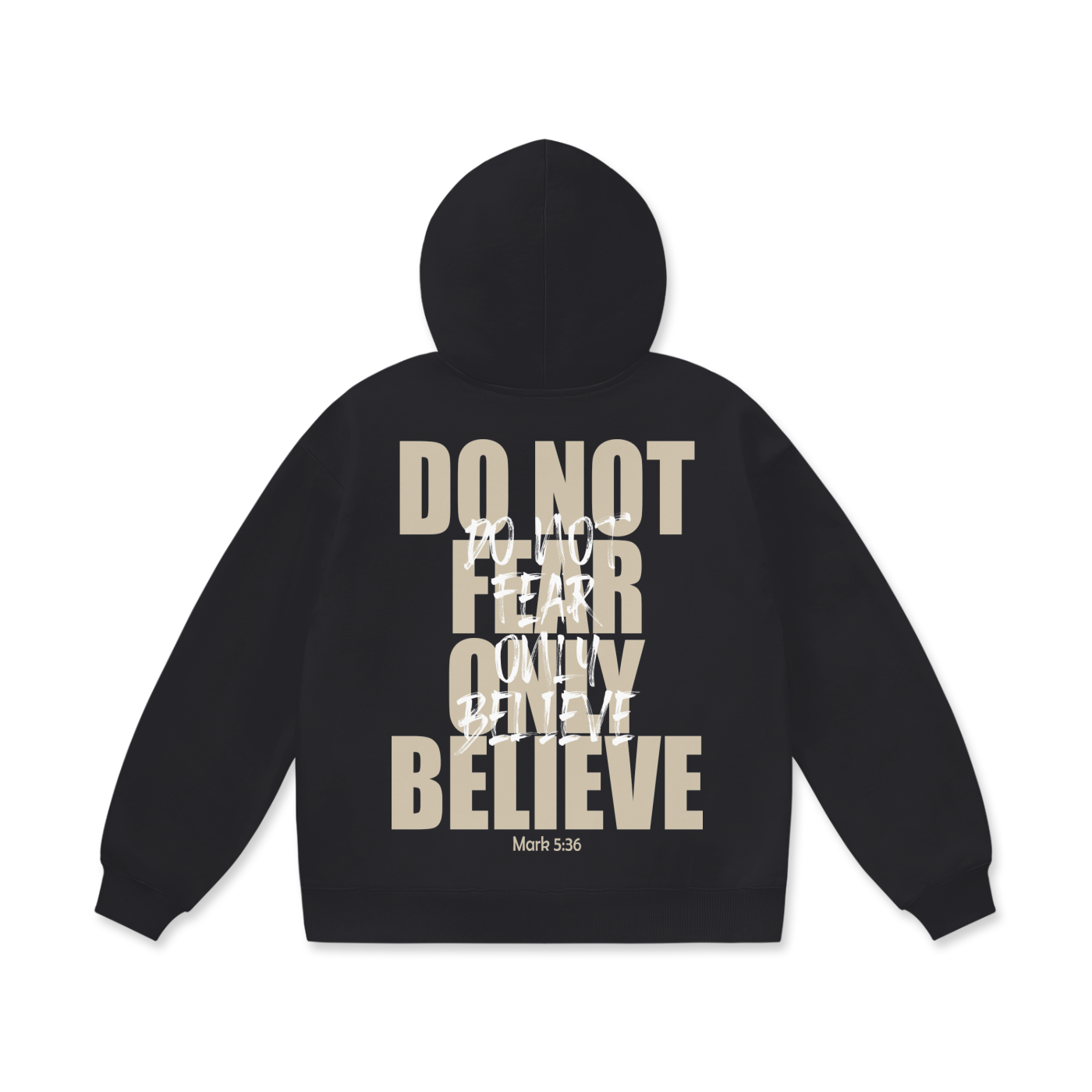 Do Not Fear - Black Oversized Hoodie