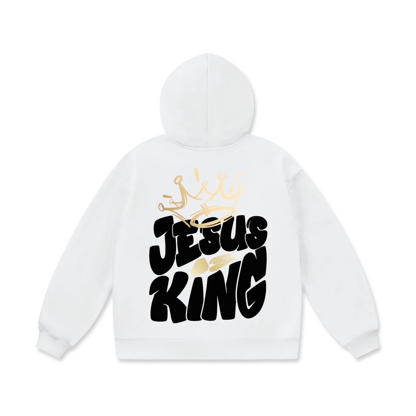 Jesus Is King - White Oversized Hoodie
