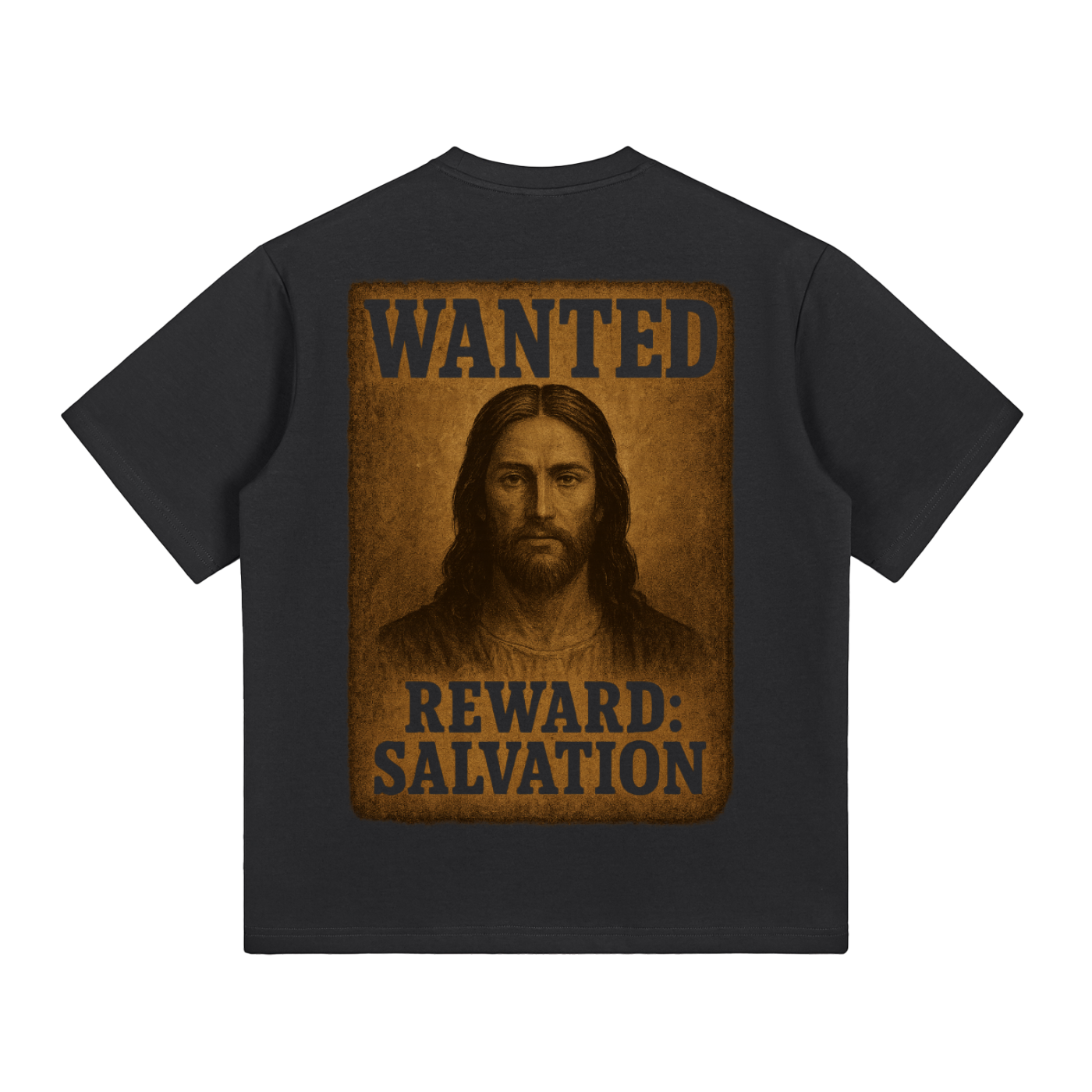 Jesus is wanted - Black T-Shirt